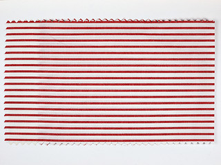 Image showing Red Striped fabric sample