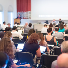 Image showing Speaker at Business Conference and Presentation.