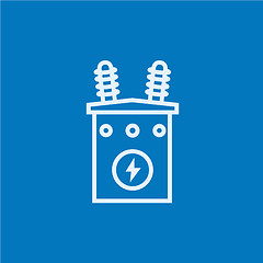 Image showing High voltage transformer line icon.