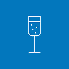 Image showing Glass of champagne line icon.