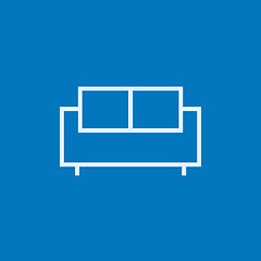 Image showing Sofa line icon.