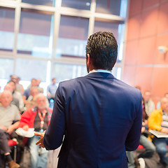 Image showing Speaker at Business Conference and Presentation.