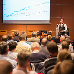 Image showing Speaker at Business Conference and Presentation.