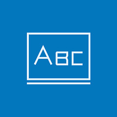 Image showing Letters abc on blackboard line icon.