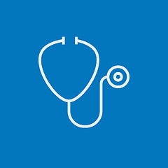 Image showing Stethoscope line icon.