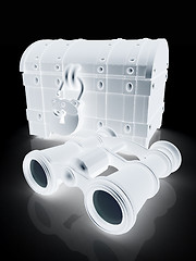 Image showing binoculars and chest