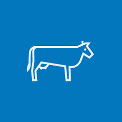 Image showing Cow line icon.