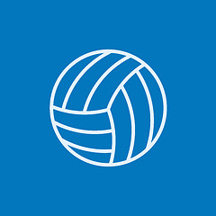 Image showing Volleyball ball line icon.