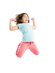 Image showing Girl jumping