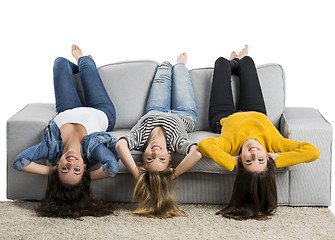 Image showing Teen girls at home