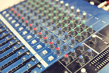 Image showing control panel at recording studio or radio station