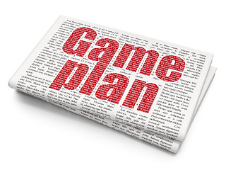 Image showing Finance concept: Game Plan on Newspaper background
