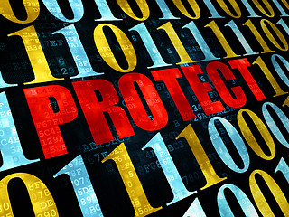 Image showing Security concept: Protect on Digital background