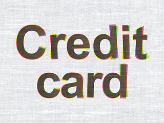 Image showing Banking concept: Credit Card on fabric texture background