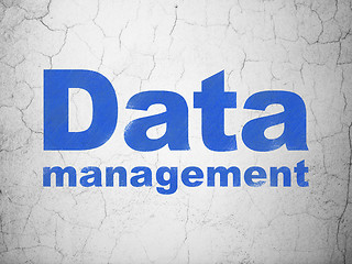 Image showing Information concept: Data Management on wall background