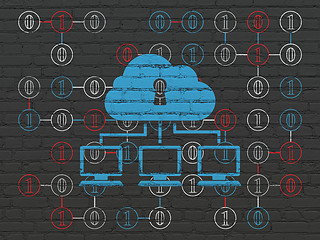 Image showing Cloud computing concept: Cloud Network on wall background