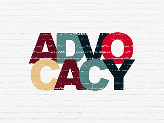 Image showing Law concept: Advocacy on wall background