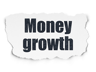 Image showing Banking concept: Money Growth on Torn Paper background