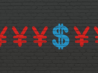 Image showing Banking concept: dollar icon on wall background