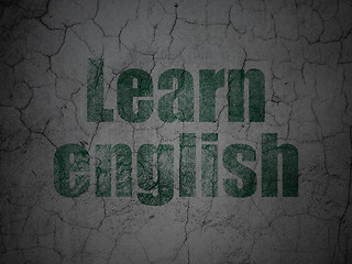 Image showing Learning concept: Learn English on grunge wall background