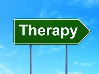 Image showing Medicine concept: Therapy on road sign background