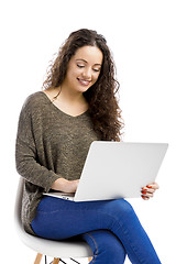 Image showing Woman working with a laptop