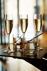 Image showing Three glasses of champagne 