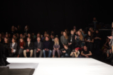 Image showing blurred image of group audience at fashion show stage