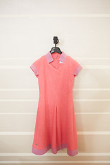 Image showing one red dress on hanger 