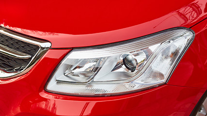 Image showing Headlight on modern car