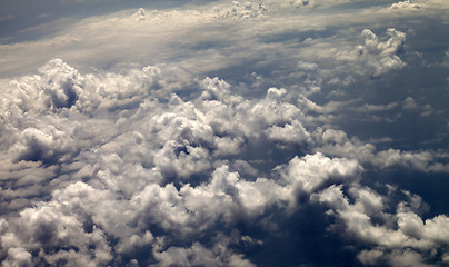 Image showing Top view on evening clouds 