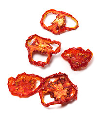 Image showing Dried slices of ripe tomato