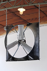 Image showing Fan in Barn