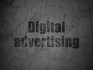 Image showing Advertising concept: Digital Advertising on grunge wall background
