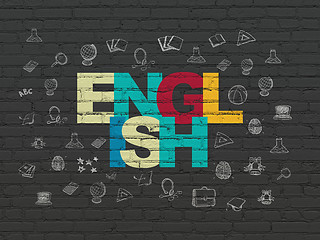 Image showing Education concept: English on wall background