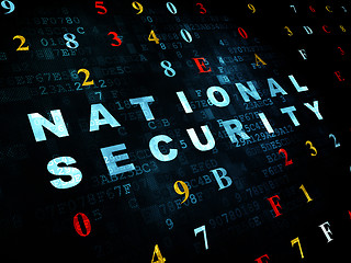 Image showing Safety concept: National Security on Digital background