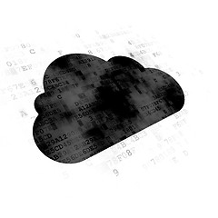 Image showing Cloud technology concept: Cloud on Digital background