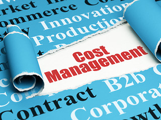 Image showing Finance concept: red text Cost Management under the piece of  torn paper