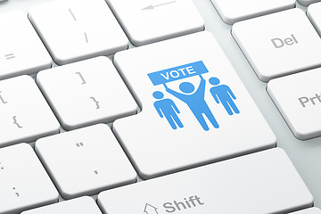 Image showing Political concept: Election Campaign on computer keyboard background