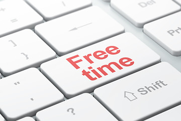 Image showing Time concept: Free Time on computer keyboard background