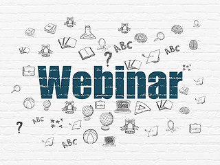 Image showing Education concept: Webinar on wall background