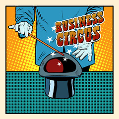 Image showing Business magic hat circus illusionist