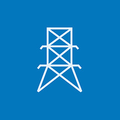 Image showing Electric tower line icon.