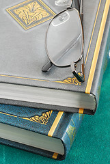 Image showing Two books and glasses