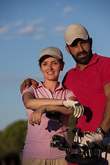 Image showing portrait of couple on golf course