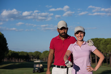 Image showing portrait of couple on golf course