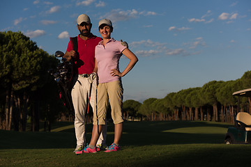 Image showing portrait of couple on golf course