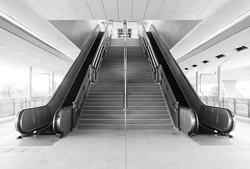 Image showing Stair and Escalator