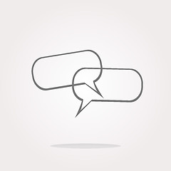 Image showing vector glossy empty speech bubble web button icon. Web Icon Art. Graphic Icon Drawing