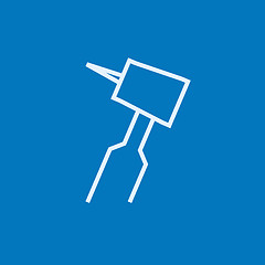 Image showing Dental drill line icon.